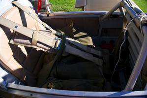 Ballast strapped in rear seat