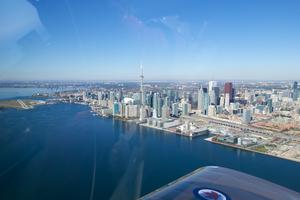 Downtown Toronto, the CN Tower, and the Toronto Island Airport